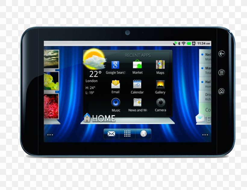 Dell Streak Android Touchscreen Handheld Devices, PNG, 1153x886px, Dell, Android, Android Honeycomb, Automotive Navigation System, Display Device Download Free