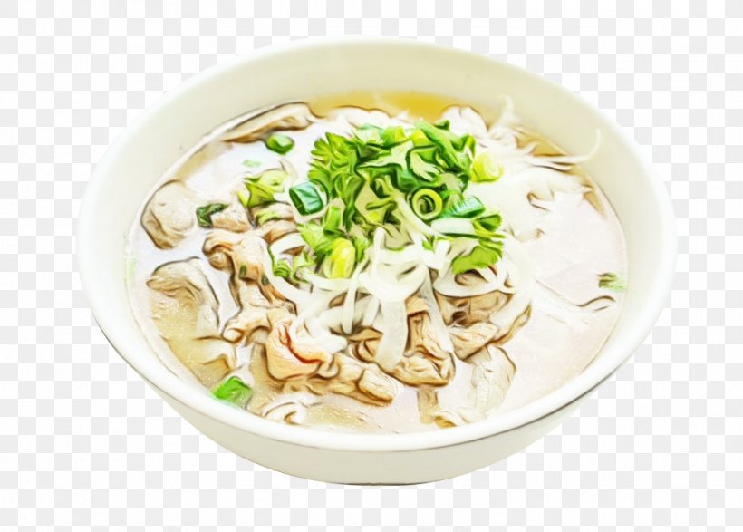 Dish Food Cuisine Ingredient Noodle Soup, PNG, 931x667px, Watercolor, Asian Soups, Banmian, Cuisine, Dish Download Free