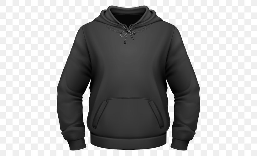 Hoodie T-shirt Jacket Clothing Sweater, PNG, 500x500px, Hoodie, Black, Bluza, Clothing, Gilet Download Free