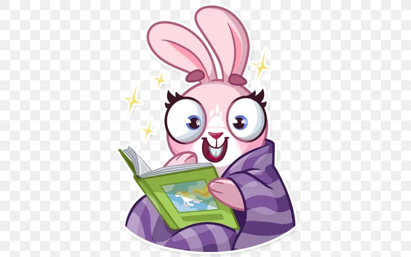 Rabbit Sticker Telegram Clip Art Easter Bunny, PNG, 512x512px, Rabbit, Art, Cartoon, Easter, Easter Bunny Download Free