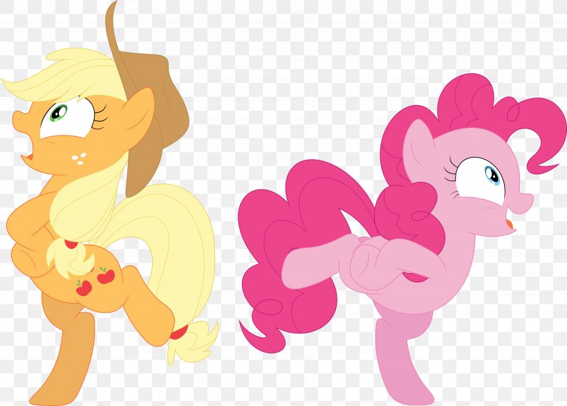 Pony Pinkie Pie Applejack Chicken Horse, PNG, 3594x2577px, Watercolor, Cartoon, Flower, Frame, Heart Download Free