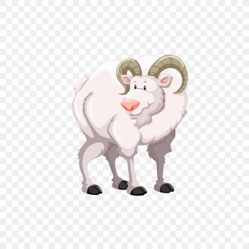 Boer Goat Cattle Royalty-free Illustration, PNG, 1000x1000px, Boer Goat, Cartoon, Cattle, Cattle Like Mammal, Cow Goat Family Download Free