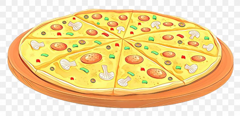 Clip Art Illustration Vector Graphics Pizza, PNG, 3000x1456px, Pizza, Art, Baked Goods, Cartoon, Cuisine Download Free