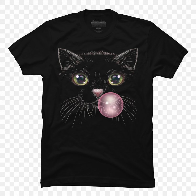 Concert T-shirt Black Cat Hoodie, PNG, 1800x1800px, Tshirt, Black, Black Cat, Carnivoran, Cat Download Free