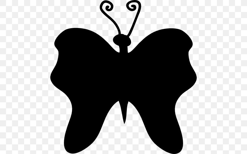 Butterfly Insect Silhouette Moth Clip Art, PNG, 512x512px, Butterfly, Animal, Artwork, Black And White, Butterflies And Moths Download Free