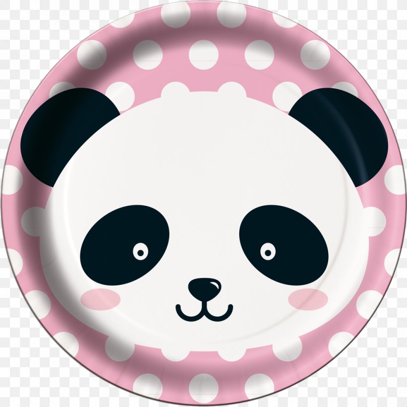 Giant Panda Bear Party Birthday Cup, PNG, 990x990px, Watercolor, Cartoon, Flower, Frame, Heart Download Free