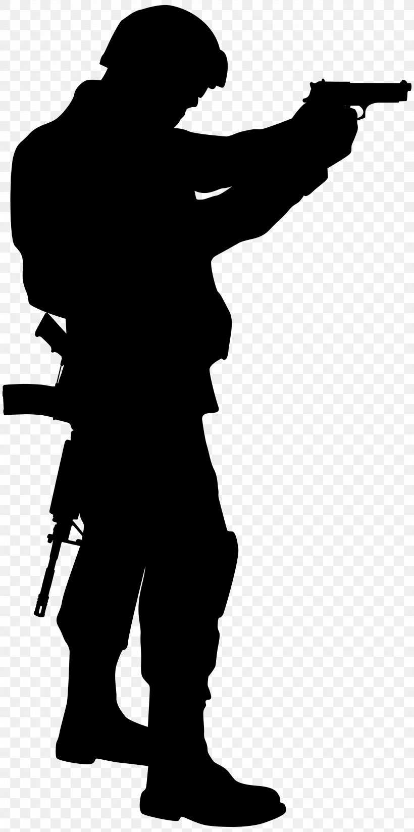 Soldier Silhouette Clip Art, PNG, 3981x8000px, Soldier, Army, Black And White, Human Behavior, Joint Download Free