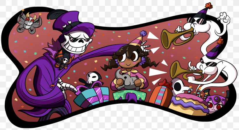 Dead Girl's Party Death Cartoon Christmas, PNG, 2862x1557px, Death, Art, Birthday, Cartoon, Christmas Download Free