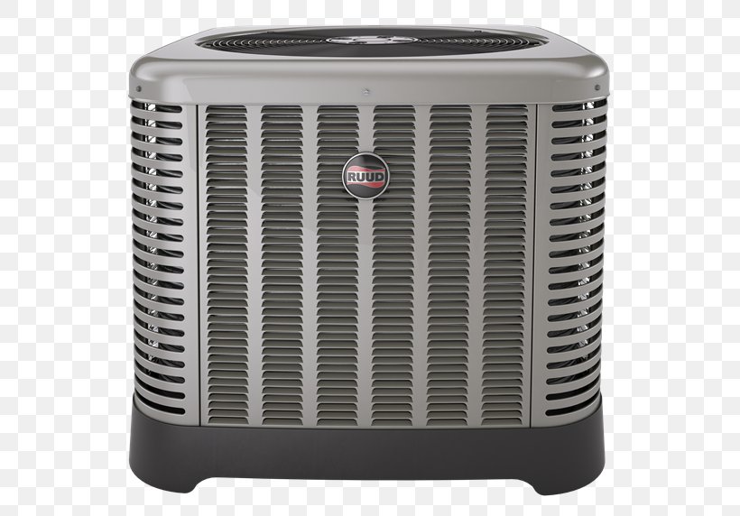 Furnace Ruud Air Conditioning Division Rheem Seasonal Energy Efficiency Ratio, PNG, 600x572px, Furnace, Air Conditioning, Air Handler, Compressor, Condenser Download Free