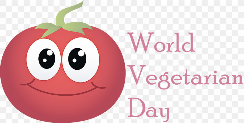 World Vegetarian Day, PNG, 3000x1514px, World Vegetarian Day, Apple, Cartoon, Fruit, Happiness Download Free