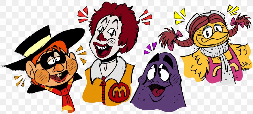 Drawing McDonaldland Art McDonald's, PNG, 2708x1224px, Drawing, Art, Cartoon, Deviantart, Digital Art Download Free