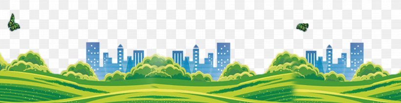 Green Building Cartoon, PNG, 6615x1707px, Green, Brand, Building, Cartoon, Designer Download Free