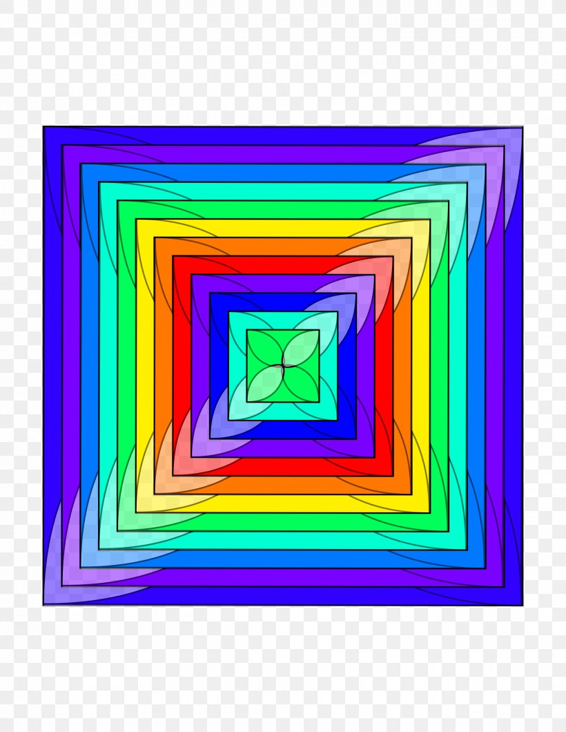 Square Drawing, PNG, 1855x2400px, Drawing, Area, Color, Picture Frame, Rainbow Download Free