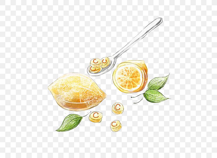 Dietary Supplement Lemon Vitamin C Spoon, PNG, 600x600px, Dietary Supplement, Citric Acid, Cutlery, Eating, Food Download Free