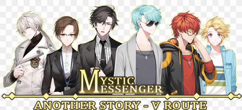 Mystic Messenger Video Games Boy Image, PNG, 845x384px, Watercolor, Cartoon, Flower, Frame, Heart Download Free