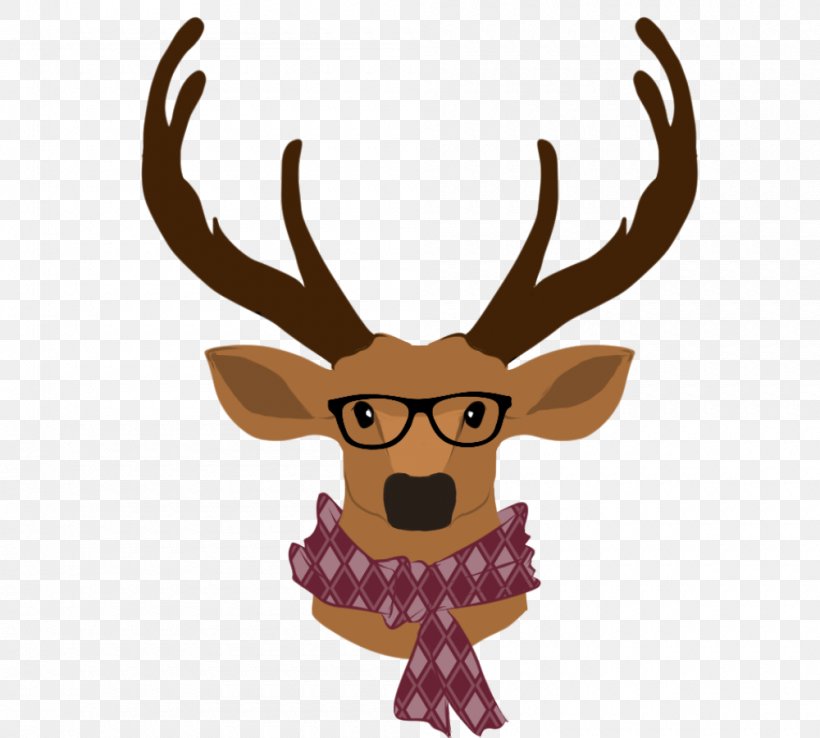 Reindeer T-shirt Hipster Top, PNG, 1000x900px, Deer, Antler, Clothing, Drawing, Fictional Character Download Free