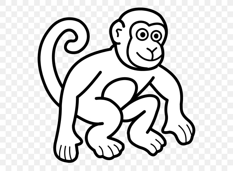 Coloring Book Monkey Drawing Child, PNG, 600x600px, Watercolor, Cartoon, Flower, Frame, Heart Download Free