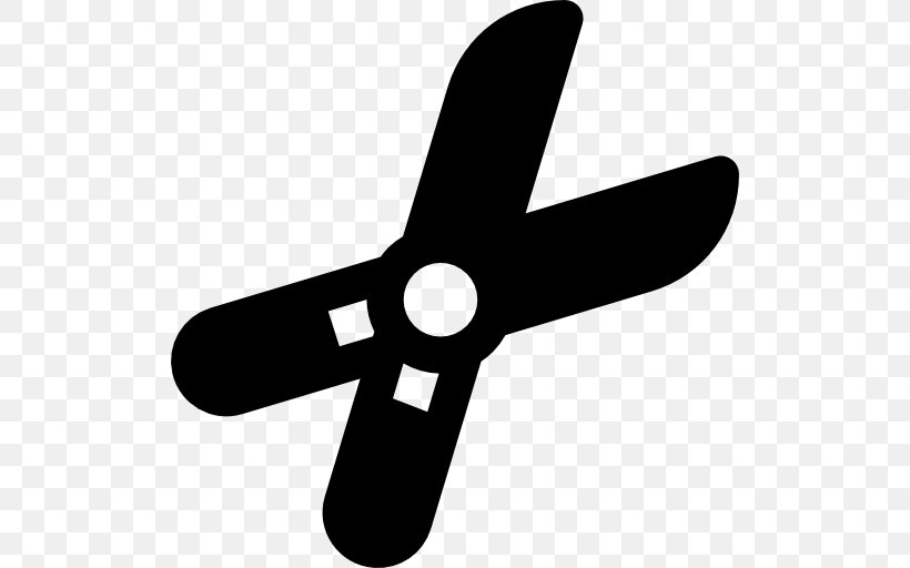Propeller Line Clip Art, PNG, 512x512px, Propeller, Black And White, Symbol, White, Wing Download Free