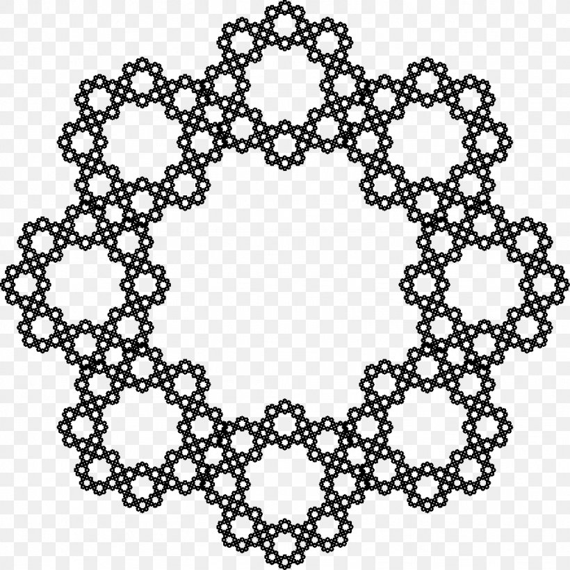 Fractal Sierpinski Triangle N-flake Pentagon Geometry, PNG, 1024x1024px, Fractal, Area, Black, Black And White, Body Jewelry Download Free