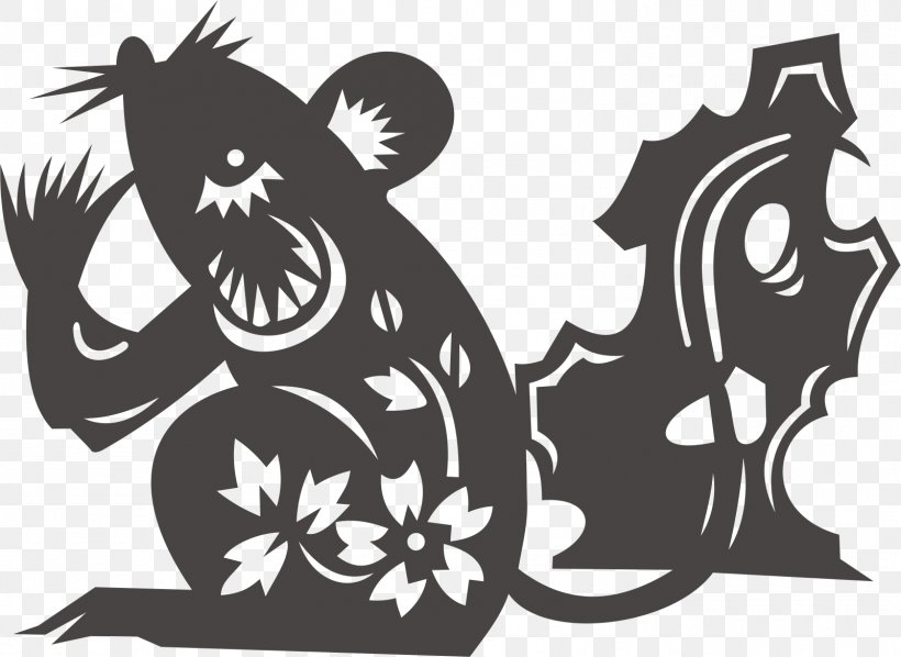 Rat Chinese Zodiac Chinese Astrology Rabbit, PNG, 1602x1169px, Mouse, Art, Astrological Sign, Astrology, Black And White Download Free