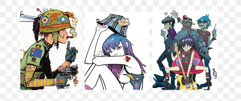 2-D Gorillaz IPhone 6 Noodle Murdoc Niccals, PNG, 724x346px, Watercolor, Cartoon, Flower, Frame, Heart Download Free