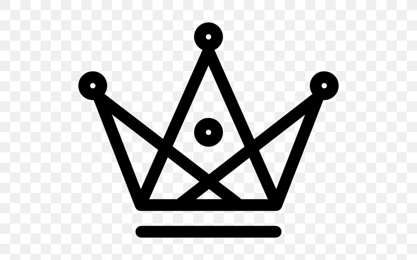 Crown Triangle, PNG, 512x512px, Crown, Area, Black And White, Shape, Symbol Download Free