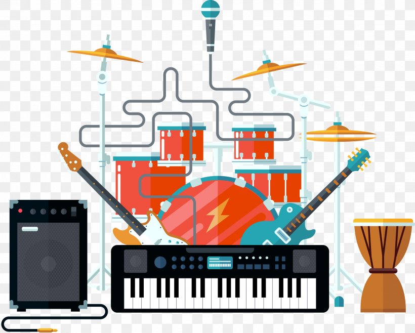 Drums Musical Instrument Electric Guitar Keyboard, PNG, 2711x2177px, Drums, Drum, Electric Guitar, Electronic Drum, Electronic Instrument Download Free