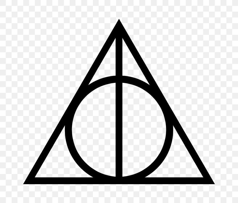 Harry Potter And The Deathly Hallows Harry Potter And The Philosopher's Stone Symbol Harry Potter And The Chamber Of Secrets, PNG, 700x700px, Harry Potter, Area, Black And White, Deathly Hallows, Decal Download Free