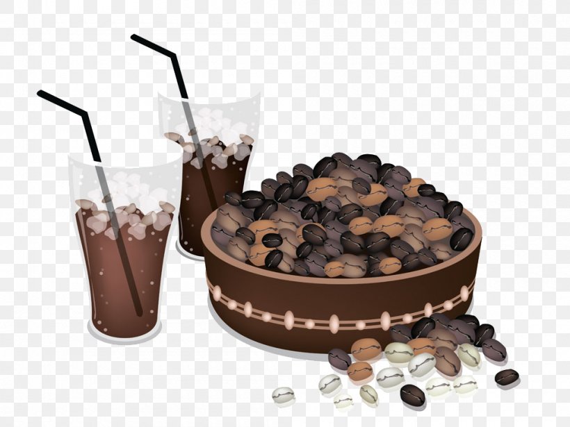 Iced Coffee Kopi Luwak Coffee Bean Brewing, PNG, 1000x750px, Coffee, Brewed Coffee, Brewing, Chocolate, Coffee Bean Download Free