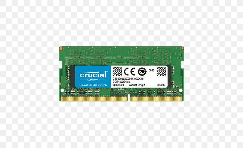 Laptop SO-DIMM DDR4 SDRAM, PNG, 500x500px, Laptop, Computer Component, Computer Data Storage, Computer Hardware, Crucial Ddr3 Download Free