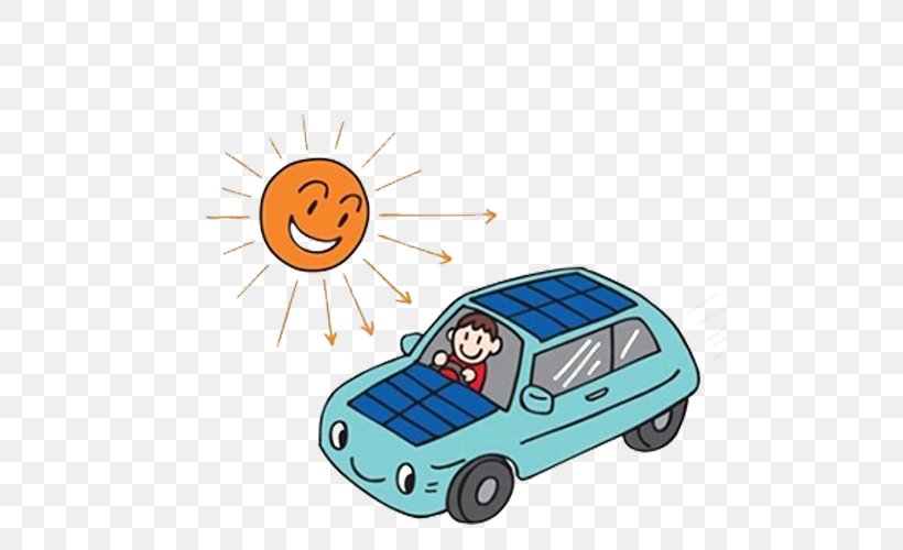 Car Solar Vehicle Solar Energy Electricity Generation, PNG, 500x500px, Car, Alternative Energy, Automotive Design, Automotive Industry, Cartoon Download Free