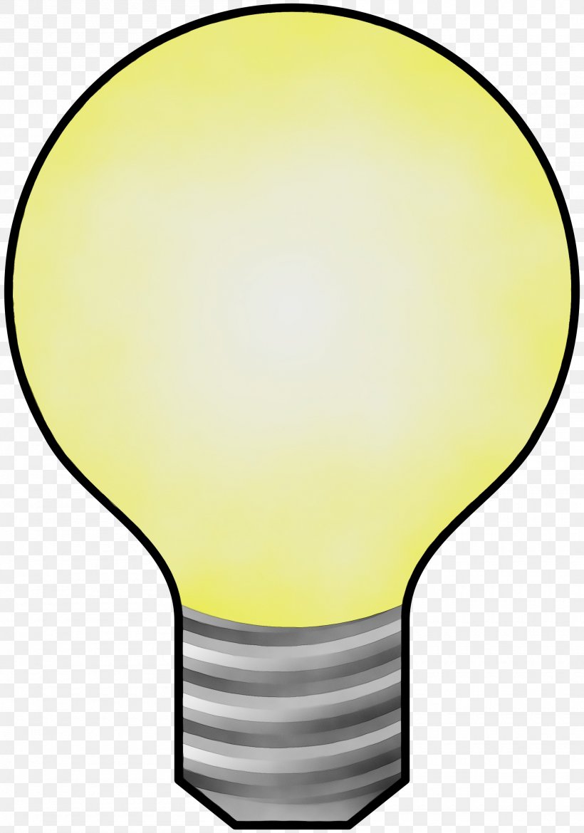 Light Bulb, PNG, 2000x2854px, Watercolor, Light Bulb, Paint, Wet Ink, Yellow Download Free