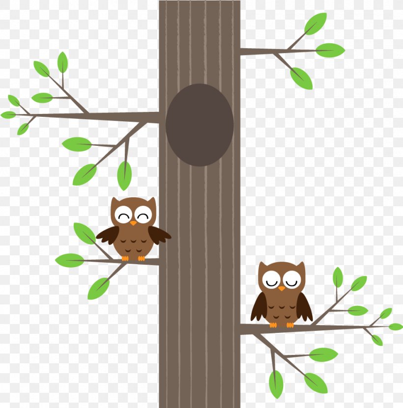 Owl Tree Hollow Drawing, PNG, 985x999px, Owl, Beak, Bird, Bird Of Prey, Branch Download Free