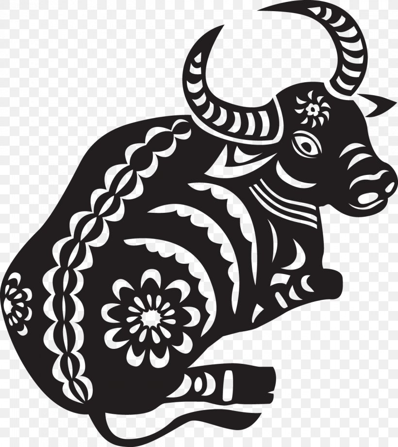Papercutting Chinese New Year Vector Graphics Image, PNG, 1250x1403px, Papercutting, Black And White, Cattle Like Mammal, Chinese New Year, Chinese Paper Cutting Download Free
