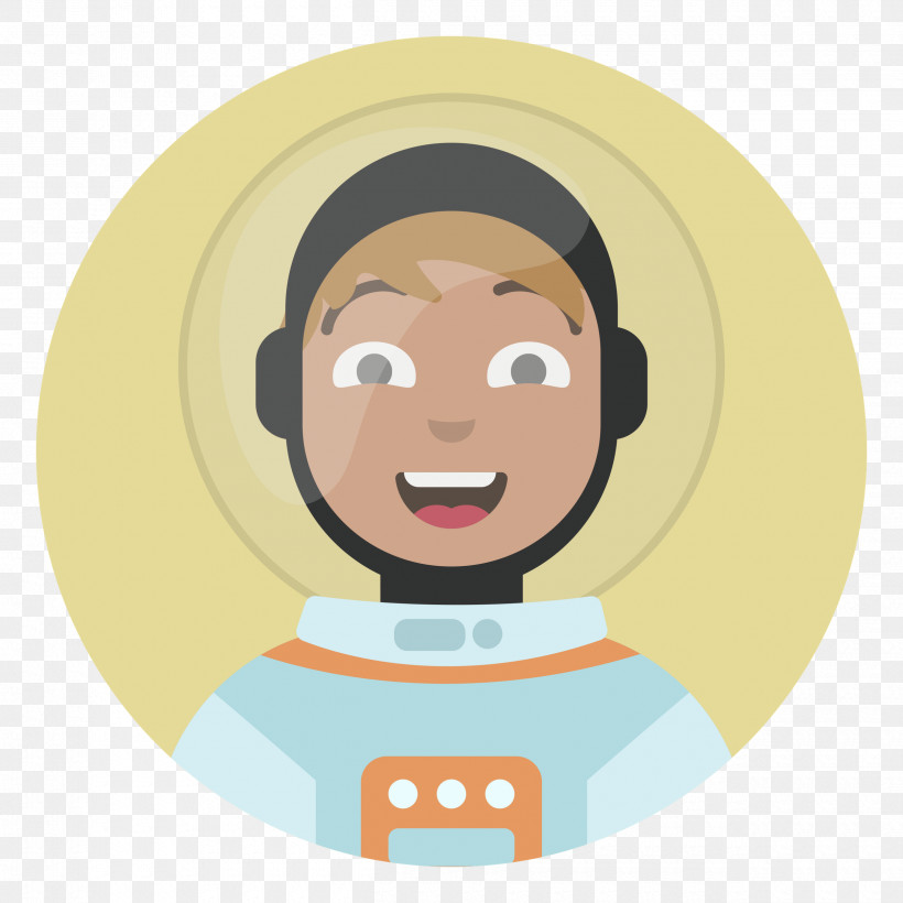 Astronaut Avatar, PNG, 2500x2500px, Cartoon, Behavior, Face, Forehead, Happiness Download Free