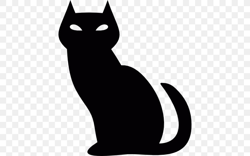 Cat Clip Art, PNG, 512x512px, Cat, Animal, Black, Black And White, Black Cat Download Free