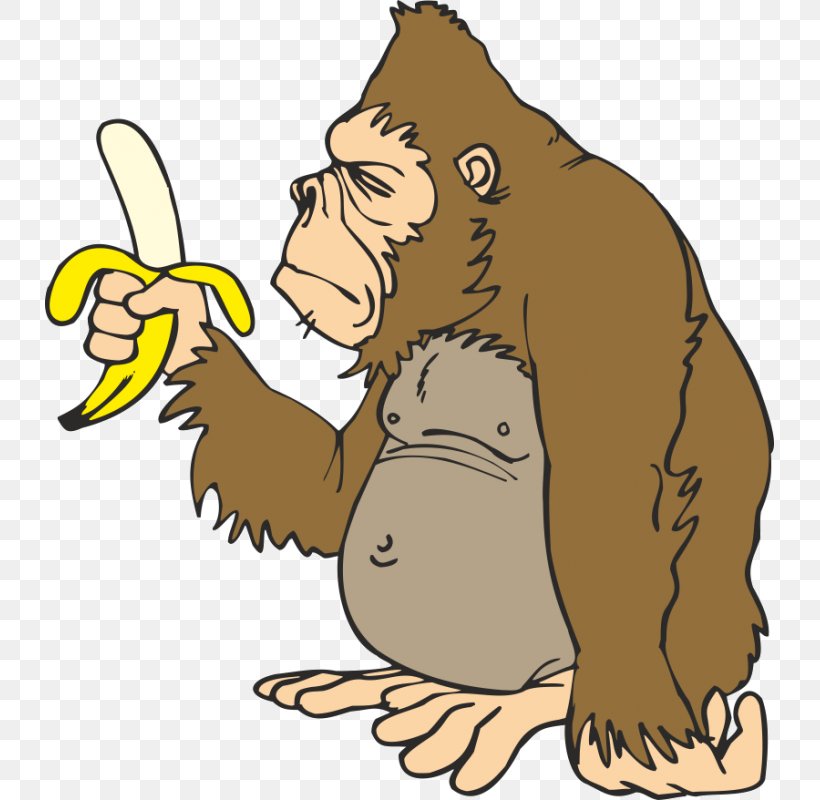 Gorilla Ape Banana Animation Clip Art, PNG, 800x800px, Gorilla, Animation, Ape, Artwork, Banana Download Free