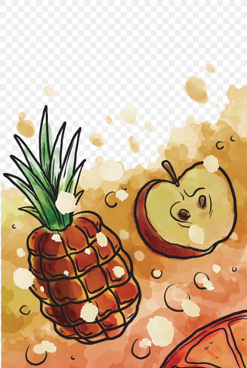 Pineapple Adobe Illustrator Illustration, PNG, 1006x1500px, Pineapple, Ananas, Art, Bromeliaceae, Cuisine Download Free