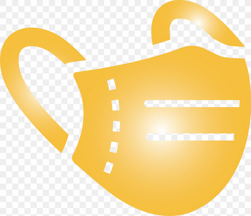 Yellow Drinkware Mug Logo Shield, PNG, 3000x2584px, Surgical Mask, Drinkware, Face Mask, Logo, Medical Mask Download Free