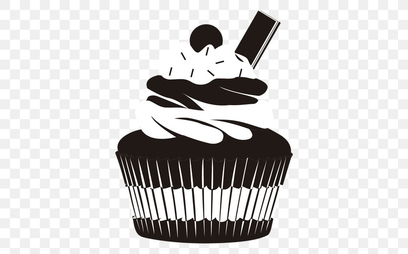 Twelve Cupcakes Birthday Cake Silhouette, PNG, 512x512px, Cupcake, Baking Cup, Birthday Cake, Black, Black And White Download Free
