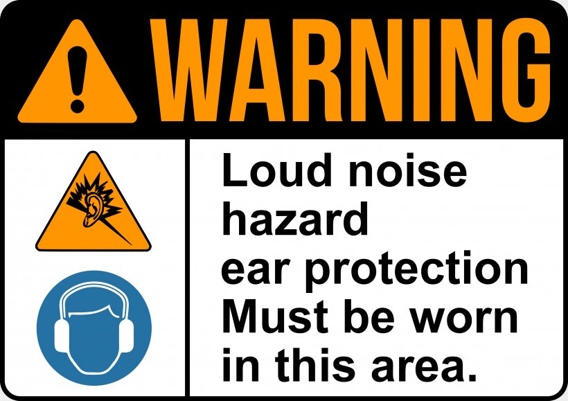Warning Sign Traffic Sign Noise Safety, PNG, 3494x2468px, Warning Sign, Area, Brand, Definition, Ear Download Free
