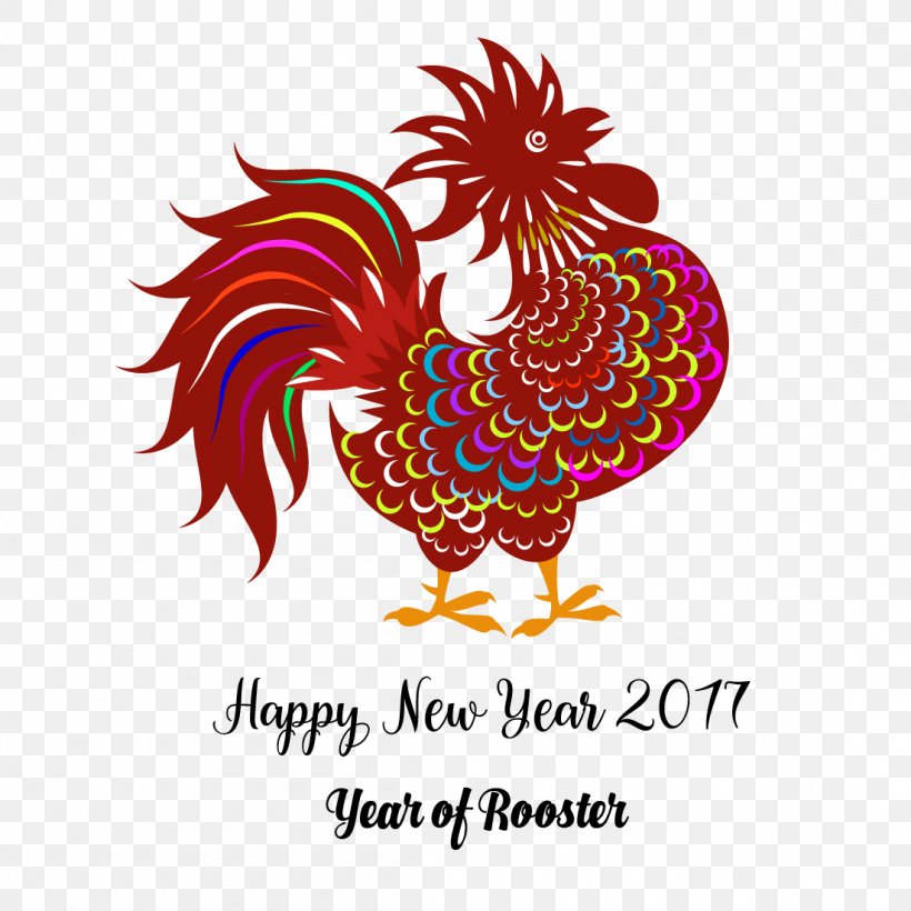 Chinese New Year Rooster Happiness New Years Day, PNG, 1101x1101px, Chinese New Year, Beak, Bird, Calendar, Chicken Download Free