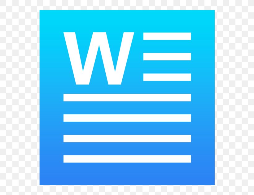 Microsoft Word Word Processor MacOS, PNG, 630x630px, Microsoft Word, App Store, Area, Blue, Brand Download Free