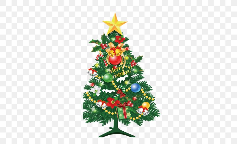 Christmas Tree Adobe Illustrator, PNG, 500x500px, Christmas, Christmas Decoration, Christmas Ornament, Christmas Tree, Conifer Download Free