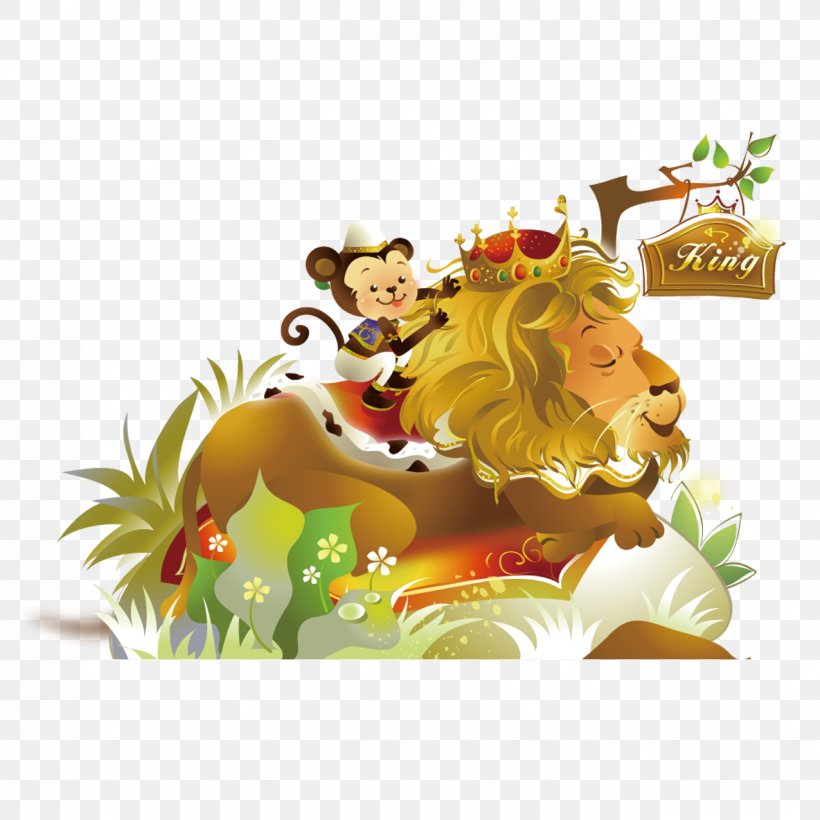 Lion Ape Monkey, PNG, 1276x1276px, Lion, Ape, Art, Big Cats, Carnivoran Download Free