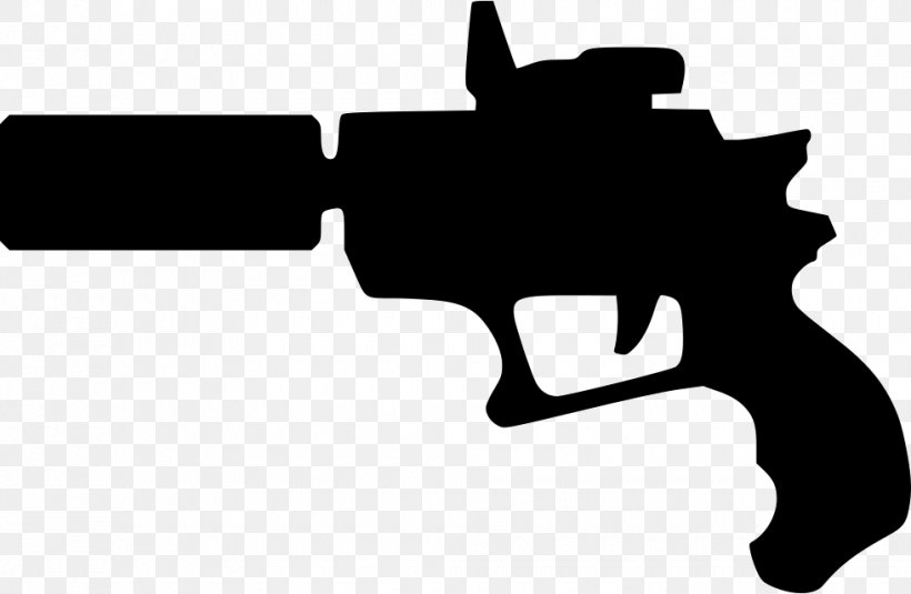 Firearm Weapon Handgun Revolver Pistol, PNG, 980x640px, Firearm, Black, Black And White, Finger, Glock Download Free