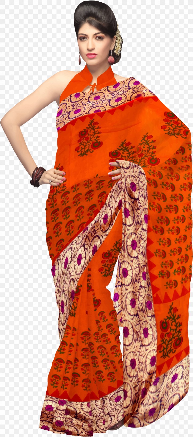 Sari Woman Paithani Clothing, PNG, 1062x2400px, Sari, Blouse, Clothing, Day Dress, Draped Garment Download Free