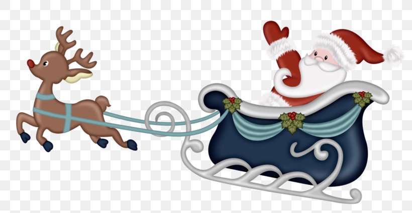 Santa Claus Reindeer Sled Clip Art, PNG, 800x425px, Santa Claus, Animation, Cartoon, Christmas, Christmas Day Download Free