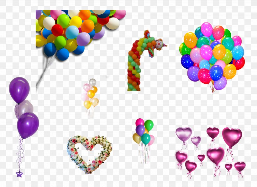 Toy Balloon, PNG, 3937x2880px, Balloon, Art, Bead, Birthday, Body Jewelry Download Free