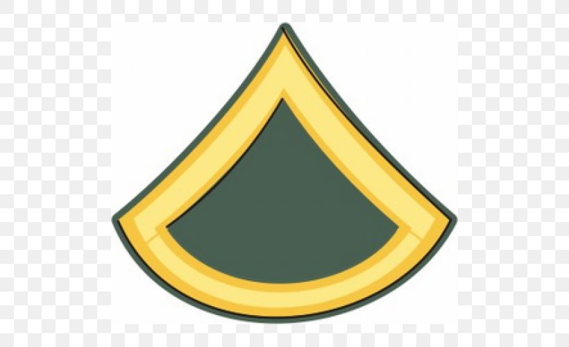 Circle Private First Class Symbol, PNG, 500x500px, Private First Class, Private, Symbol, Triangle, Yellow Download Free